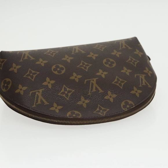 LOUIS VUITTON Monogram Trousse Demi Ronde Cosmetic Pouch M47520 LV Auth 100585 - Picture 5 of 16